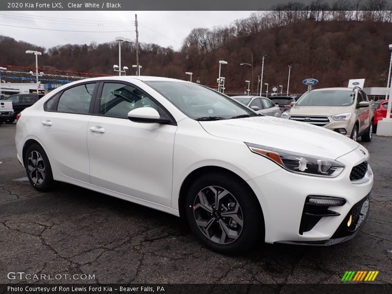 Clear White / Black 2020 Kia Forte LXS