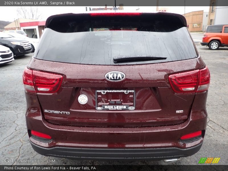 Sangria / Black 2020 Kia Sorento LX AWD