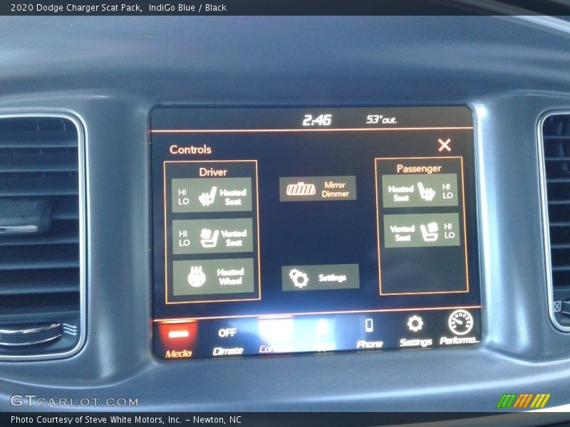 Controls of 2020 Charger Scat Pack