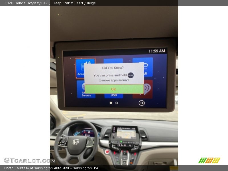 Deep Scarlet Pearl / Beige 2020 Honda Odyssey EX-L