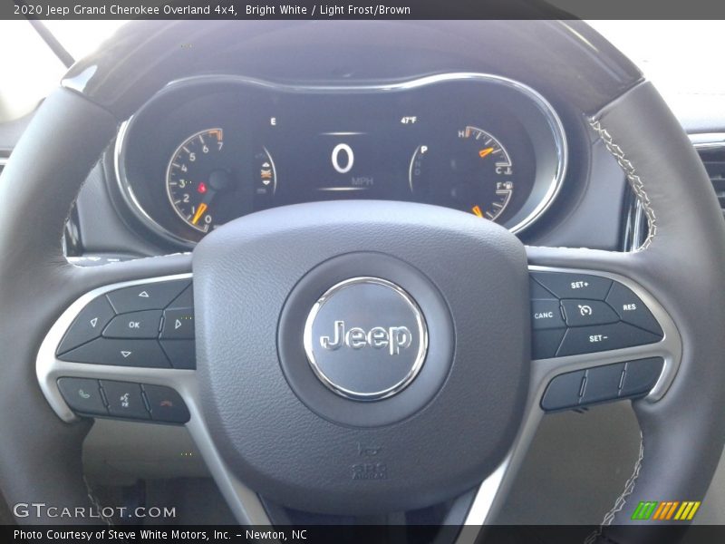 Bright White / Light Frost/Brown 2020 Jeep Grand Cherokee Overland 4x4