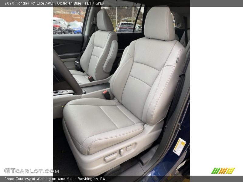 Obsidian Blue Pearl / Gray 2020 Honda Pilot Elite AWD