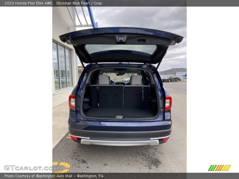 Obsidian Blue Pearl / Gray 2020 Honda Pilot Elite AWD