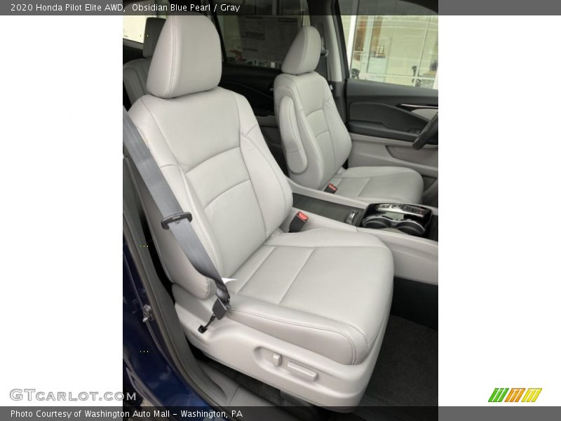 Obsidian Blue Pearl / Gray 2020 Honda Pilot Elite AWD