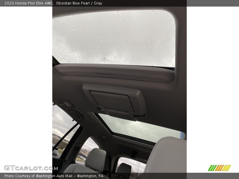 Obsidian Blue Pearl / Gray 2020 Honda Pilot Elite AWD