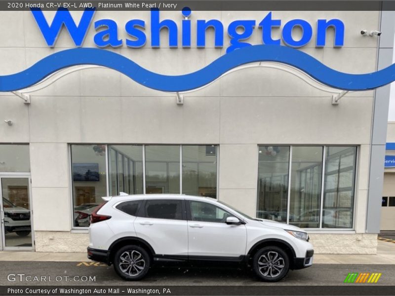 Platinum White Pearl / Ivory 2020 Honda CR-V EX-L AWD