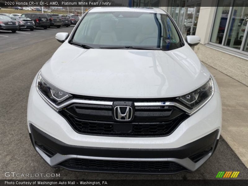 Platinum White Pearl / Ivory 2020 Honda CR-V EX-L AWD