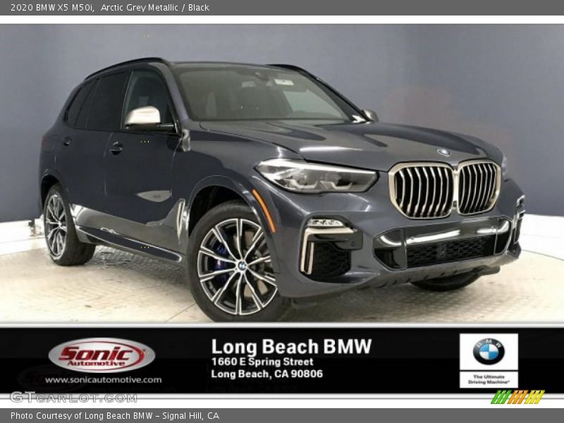 Arctic Grey Metallic / Black 2020 BMW X5 M50i