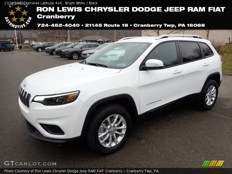 Bright White / Black 2020 Jeep Cherokee Latitude 4x4