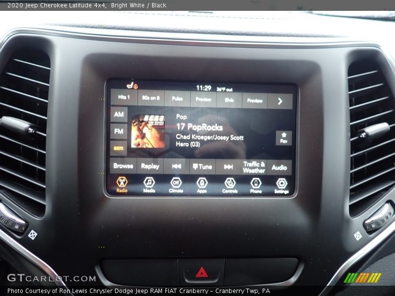 Bright White / Black 2020 Jeep Cherokee Latitude 4x4