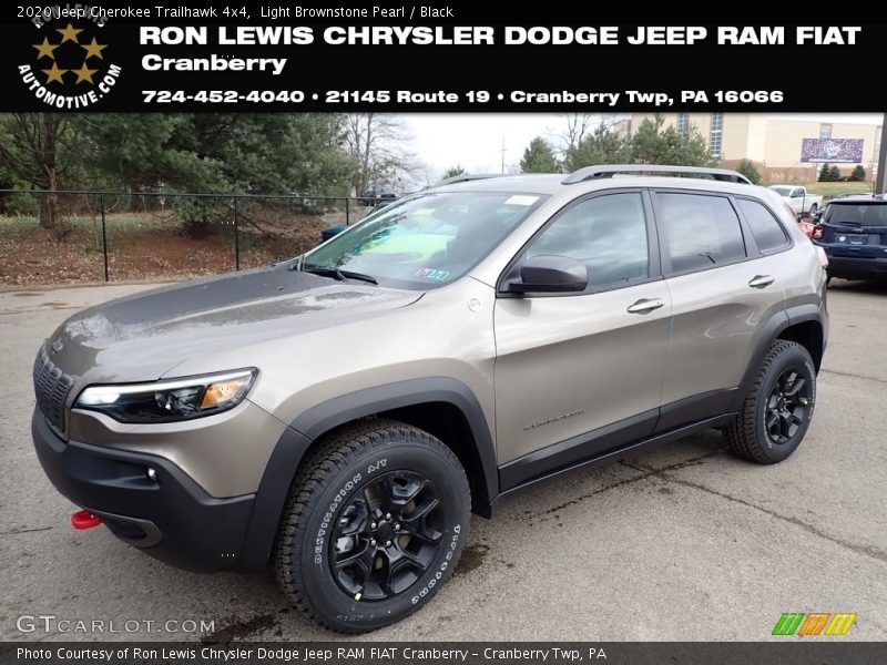 Light Brownstone Pearl / Black 2020 Jeep Cherokee Trailhawk 4x4