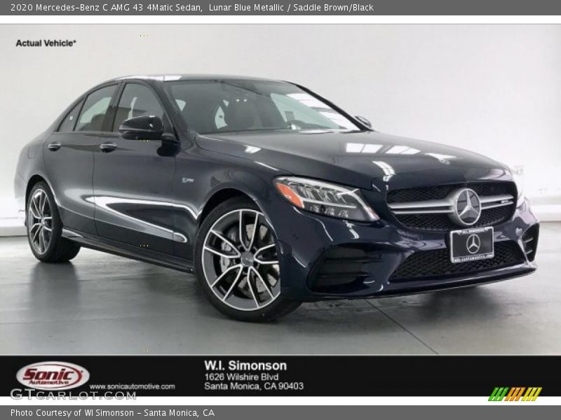 Lunar Blue Metallic / Saddle Brown/Black 2020 Mercedes-Benz C AMG 43 4Matic Sedan