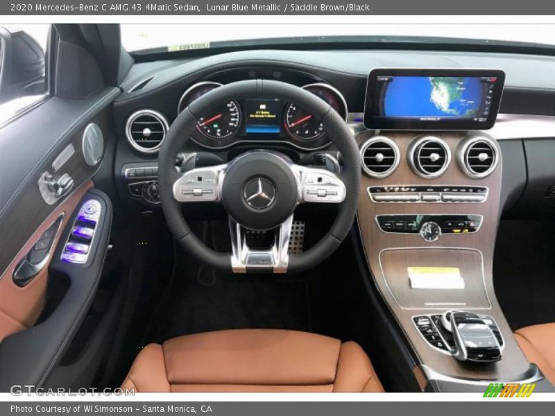 Lunar Blue Metallic / Saddle Brown/Black 2020 Mercedes-Benz C AMG 43 4Matic Sedan