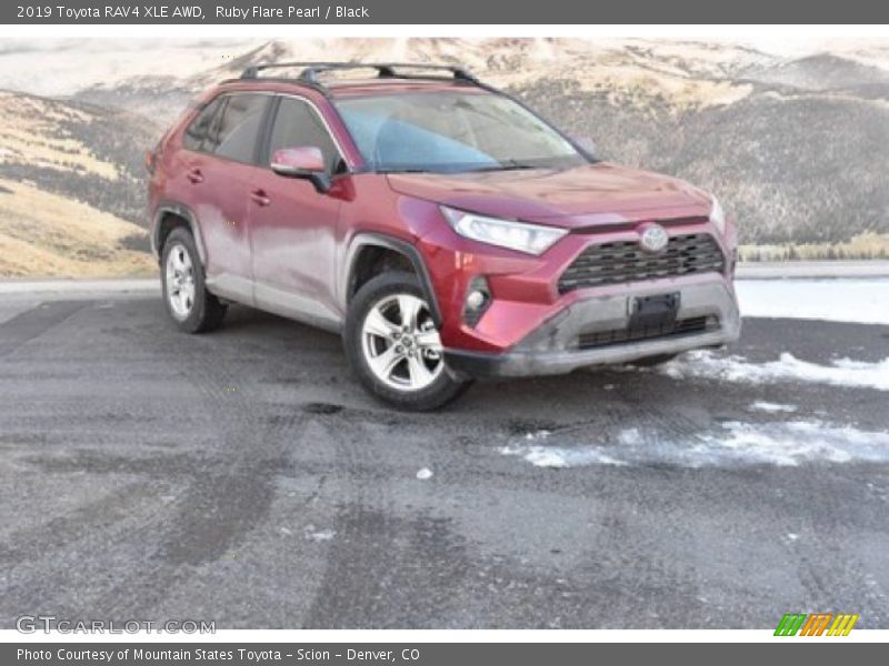 Ruby Flare Pearl / Black 2019 Toyota RAV4 XLE AWD