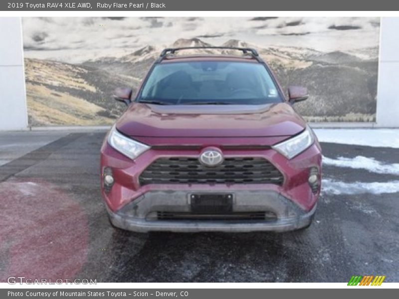 Ruby Flare Pearl / Black 2019 Toyota RAV4 XLE AWD