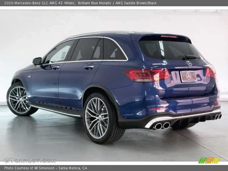Brilliant Blue Metallic / AMG Saddle Brown/Black 2020 Mercedes-Benz GLC AMG 43 4Matic