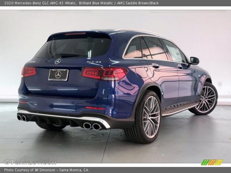 Brilliant Blue Metallic / AMG Saddle Brown/Black 2020 Mercedes-Benz GLC AMG 43 4Matic