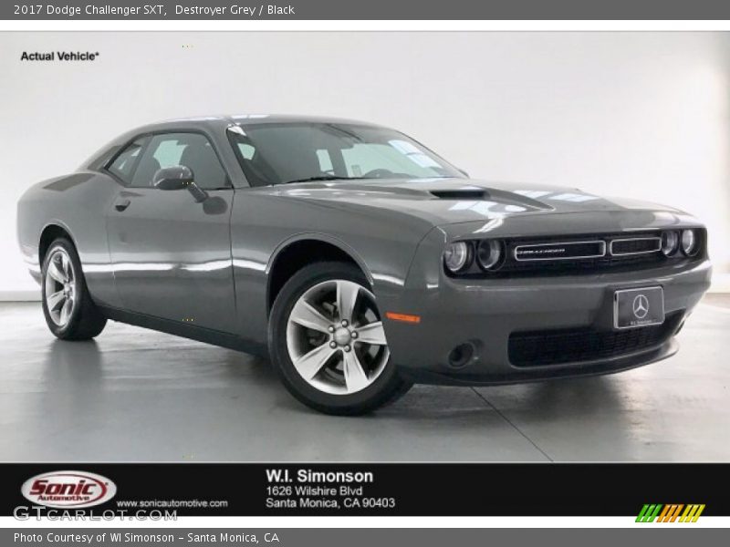 Destroyer Grey / Black 2017 Dodge Challenger SXT