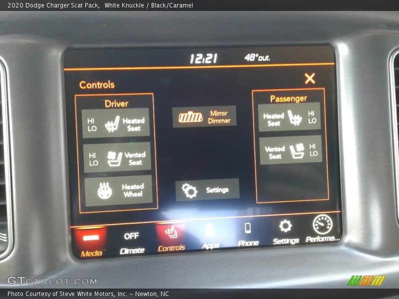 White Knuckle / Black/Caramel 2020 Dodge Charger Scat Pack