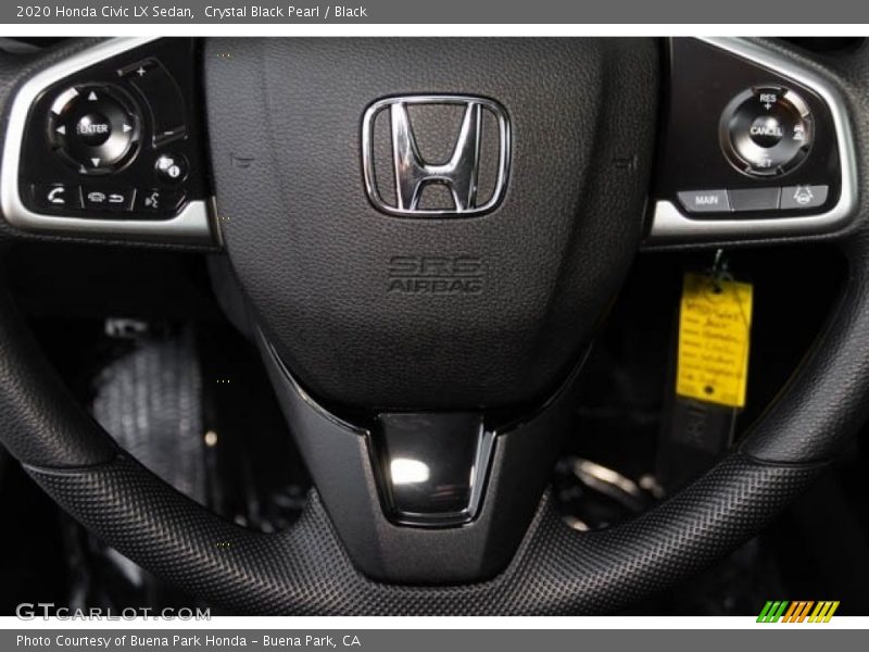 Crystal Black Pearl / Black 2020 Honda Civic LX Sedan