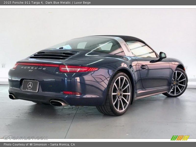 Dark Blue Metallic / Luxor Beige 2015 Porsche 911 Targa 4