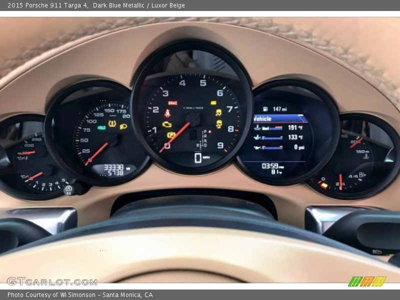  2015 911 Targa 4 Targa 4 Gauges