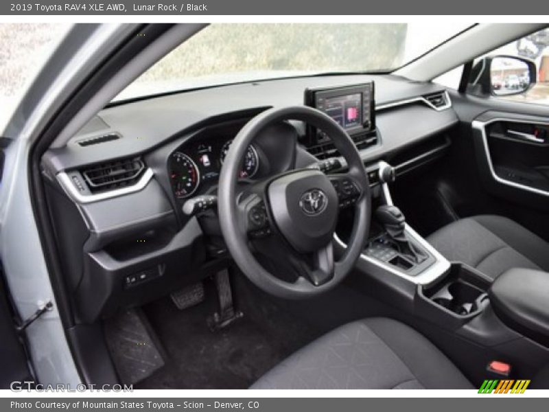 Lunar Rock / Black 2019 Toyota RAV4 XLE AWD