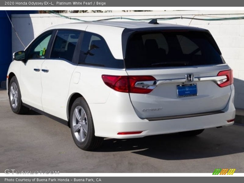 Platinum White Pearl / Beige 2020 Honda Odyssey EX-L