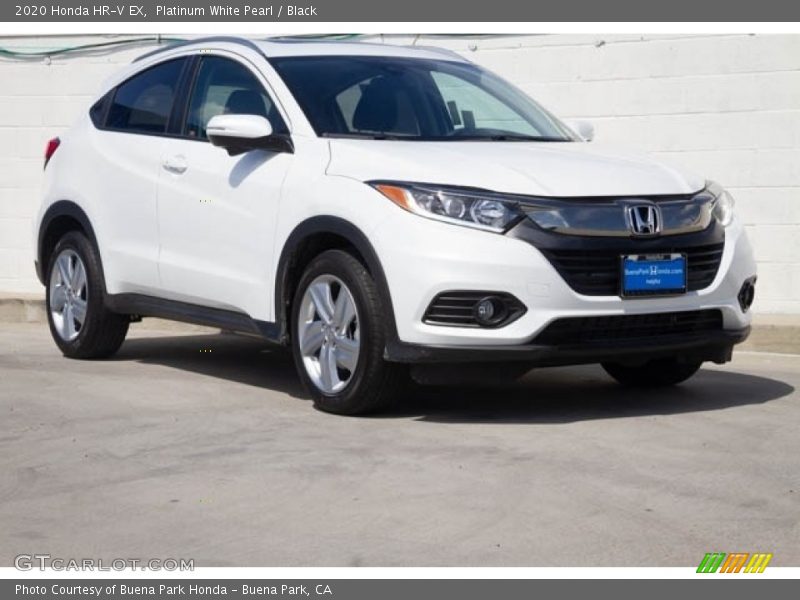 Platinum White Pearl / Black 2020 Honda HR-V EX