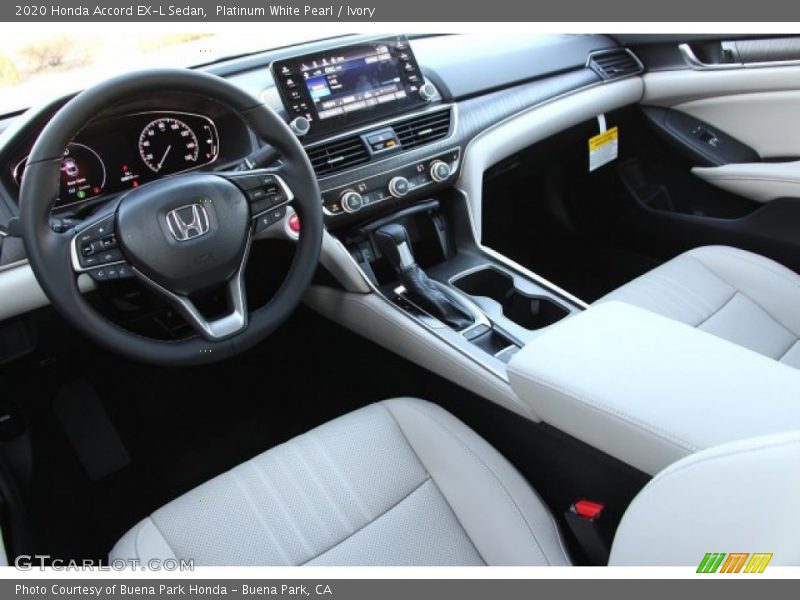 Platinum White Pearl / Ivory 2020 Honda Accord EX-L Sedan