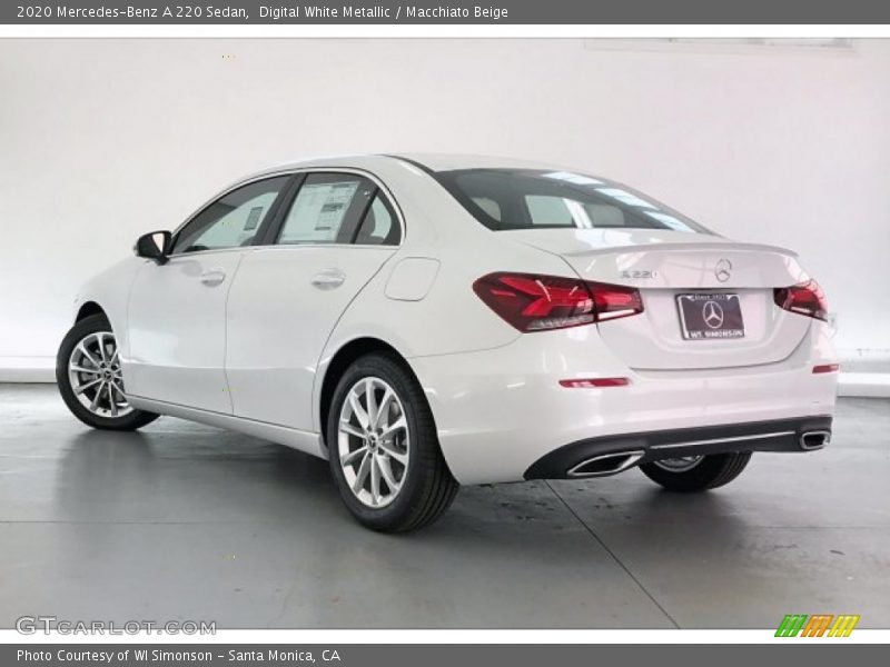 Digital White Metallic / Macchiato Beige 2020 Mercedes-Benz A 220 Sedan