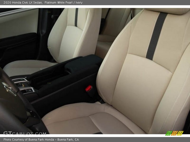 Platinum White Pearl / Ivory 2020 Honda Civic LX Sedan