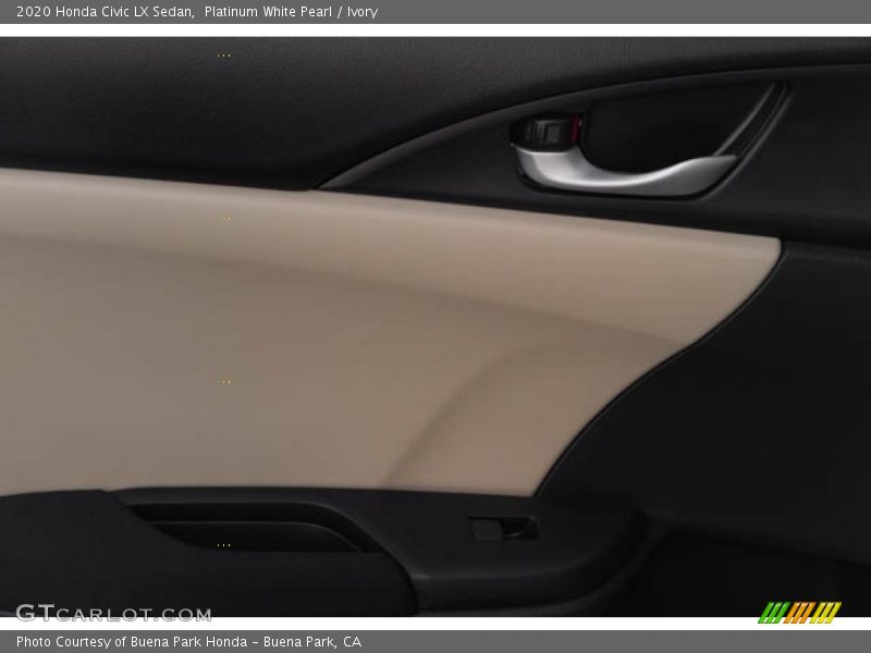 Platinum White Pearl / Ivory 2020 Honda Civic LX Sedan