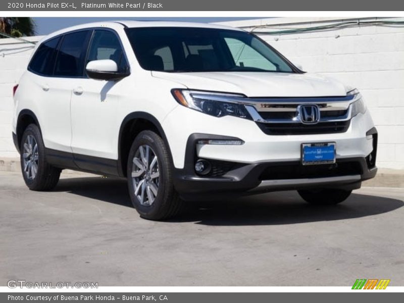 Platinum White Pearl / Black 2020 Honda Pilot EX-L