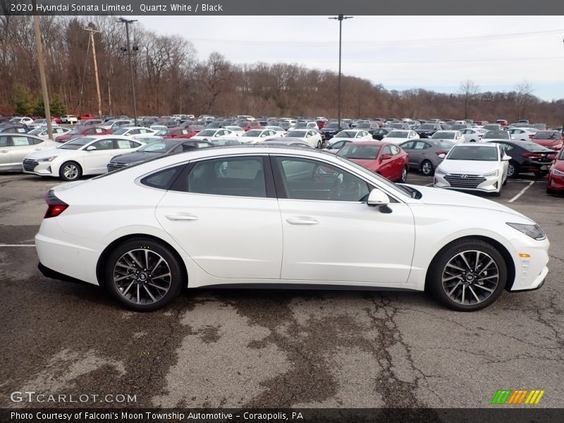 Quartz White / Black 2020 Hyundai Sonata Limited