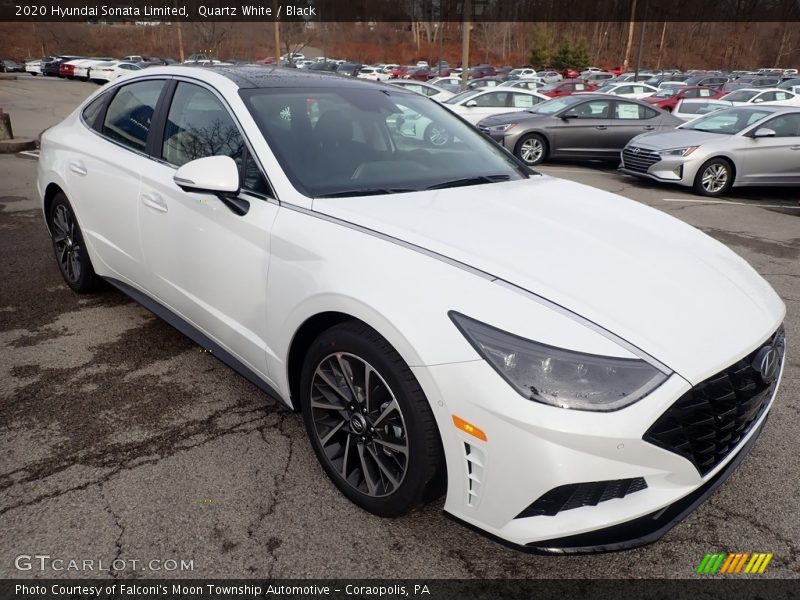 Quartz White / Black 2020 Hyundai Sonata Limited