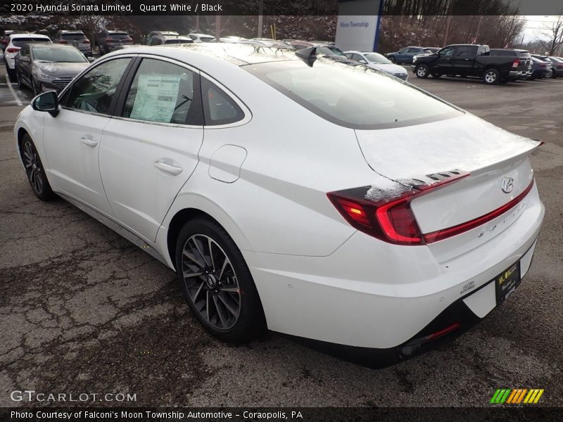 Quartz White / Black 2020 Hyundai Sonata Limited