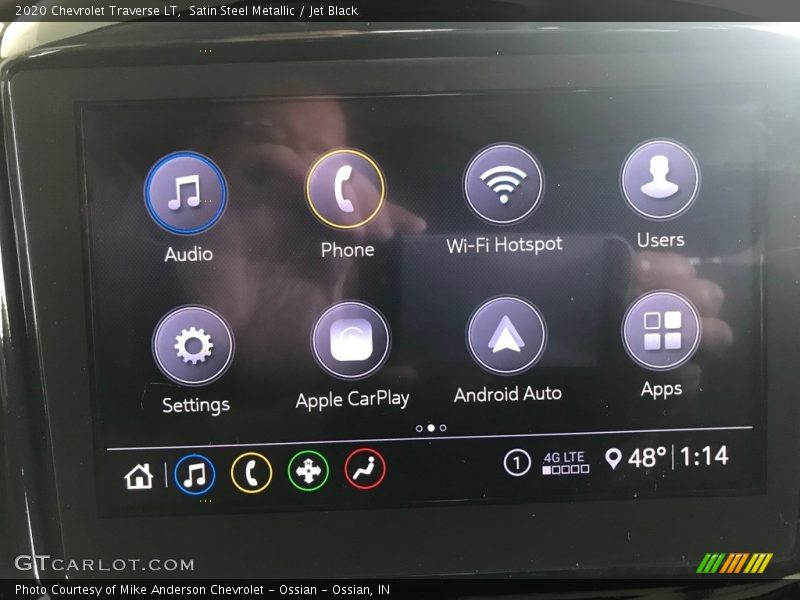 Satin Steel Metallic / Jet Black 2020 Chevrolet Traverse LT