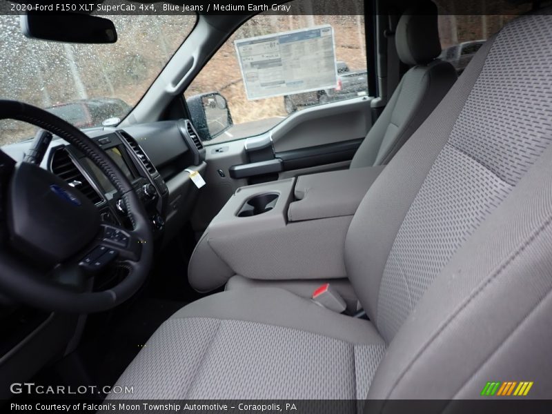 Blue Jeans / Medium Earth Gray 2020 Ford F150 XLT SuperCab 4x4