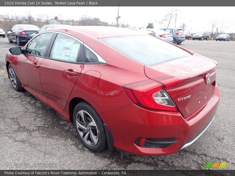 Molten Lava Pearl / Black 2020 Honda Civic LX Sedan