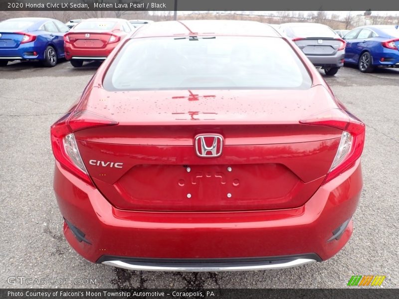 Molten Lava Pearl / Black 2020 Honda Civic LX Sedan