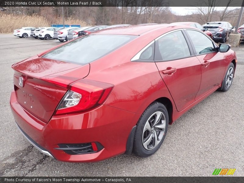Molten Lava Pearl / Black 2020 Honda Civic LX Sedan