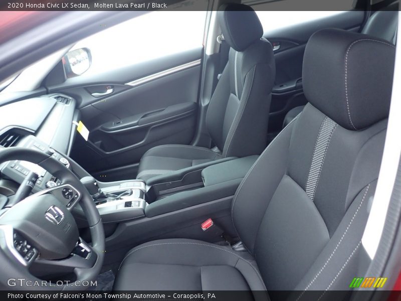 Molten Lava Pearl / Black 2020 Honda Civic LX Sedan