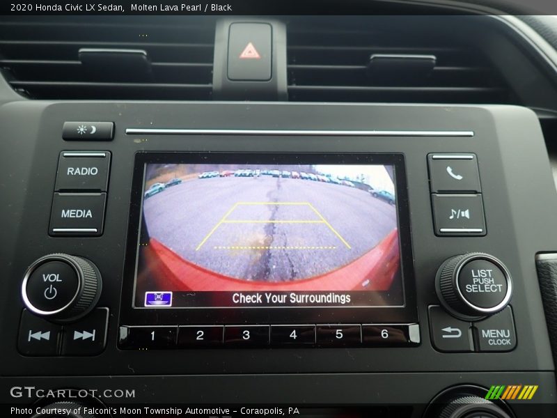 Molten Lava Pearl / Black 2020 Honda Civic LX Sedan