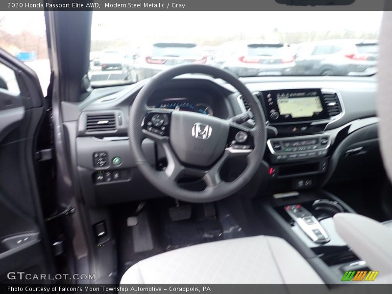 Modern Steel Metallic / Gray 2020 Honda Passport Elite AWD
