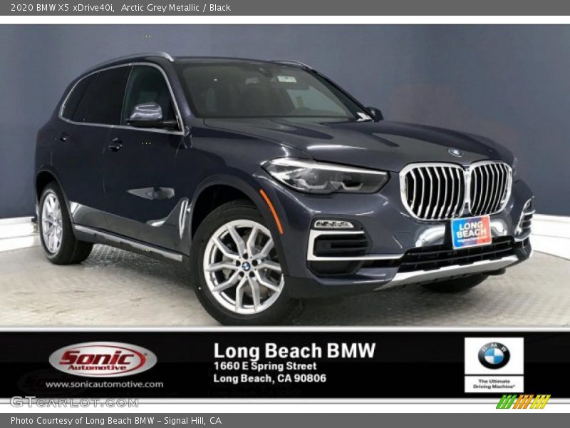 Arctic Grey Metallic / Black 2020 BMW X5 xDrive40i