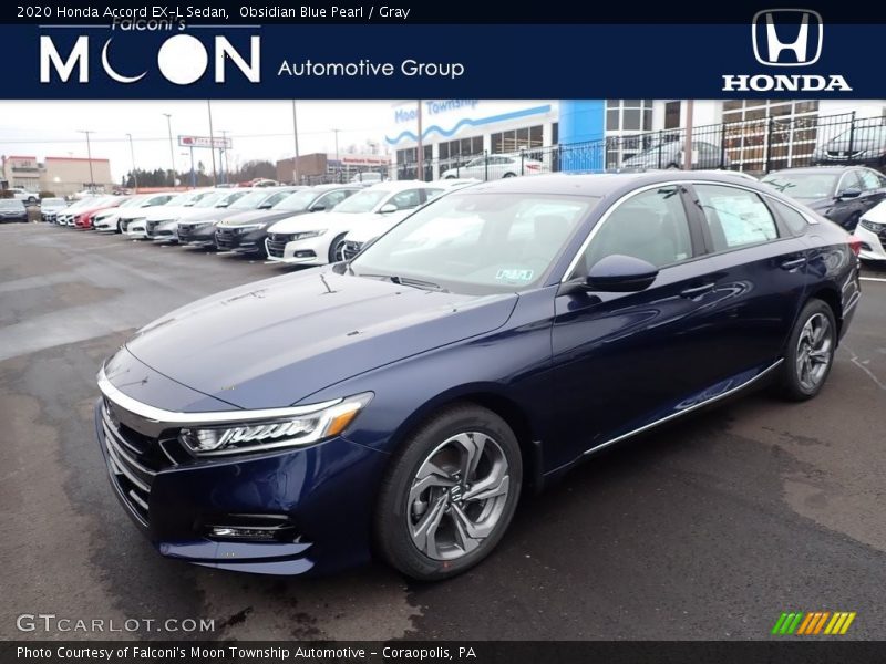 Obsidian Blue Pearl / Gray 2020 Honda Accord EX-L Sedan