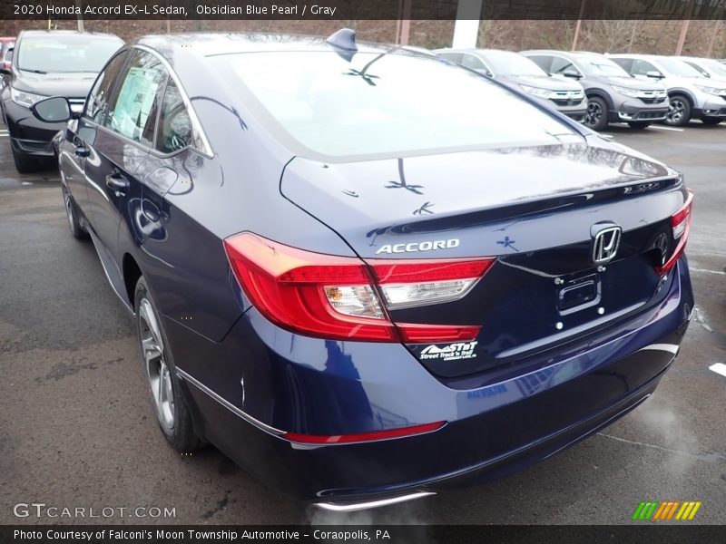 Obsidian Blue Pearl / Gray 2020 Honda Accord EX-L Sedan