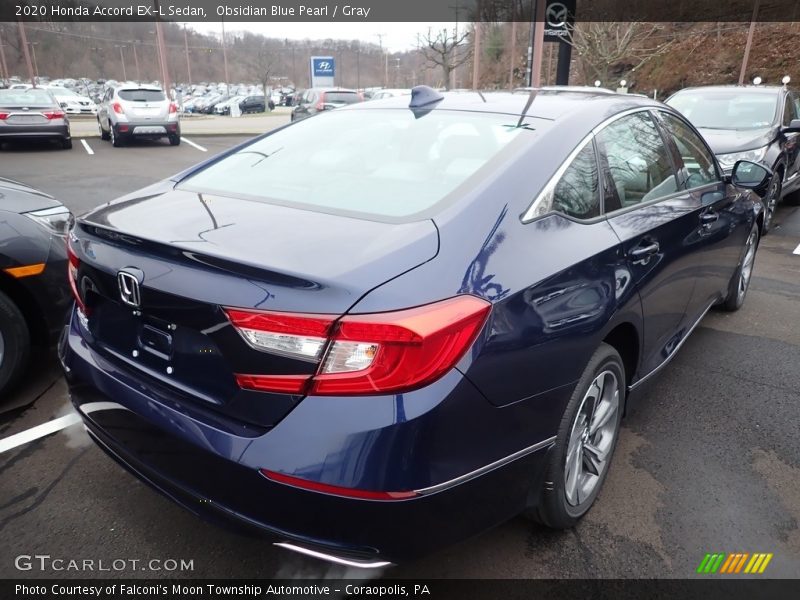 Obsidian Blue Pearl / Gray 2020 Honda Accord EX-L Sedan