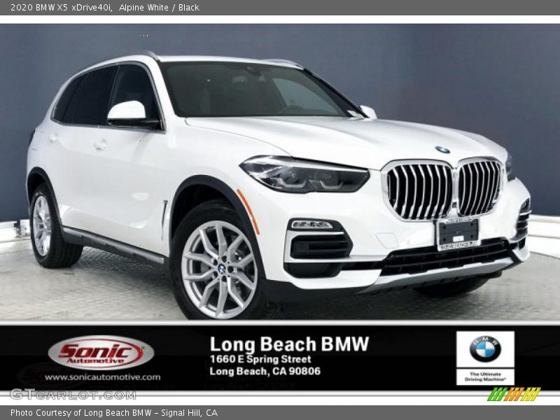 Alpine White / Black 2020 BMW X5 xDrive40i